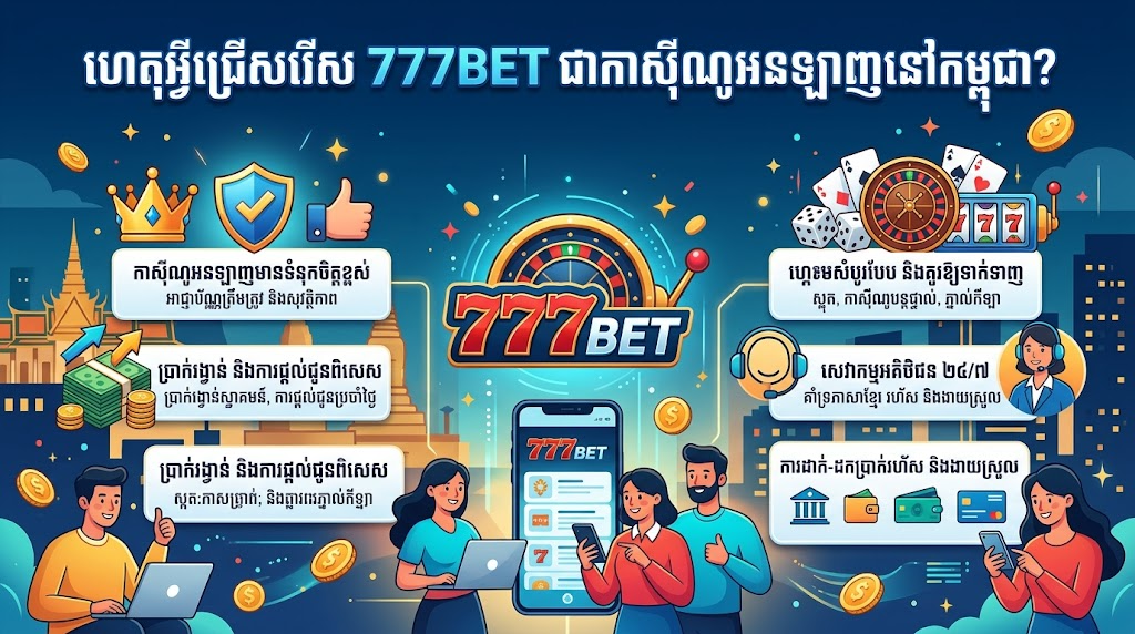 ជម្រើសហ្គេមកាស៊ីណូដ៏សម្បូរបែបនៅ 777BET